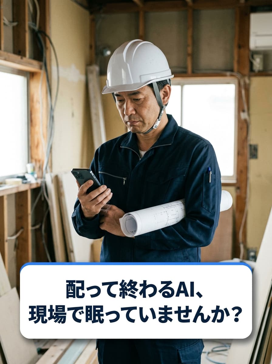 配って終わるAI、現場で眠っていませんか?