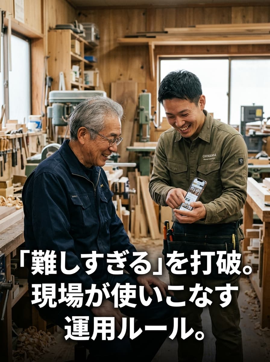 「難しすぎる」を打破。現場が使いこなす運用ルール。