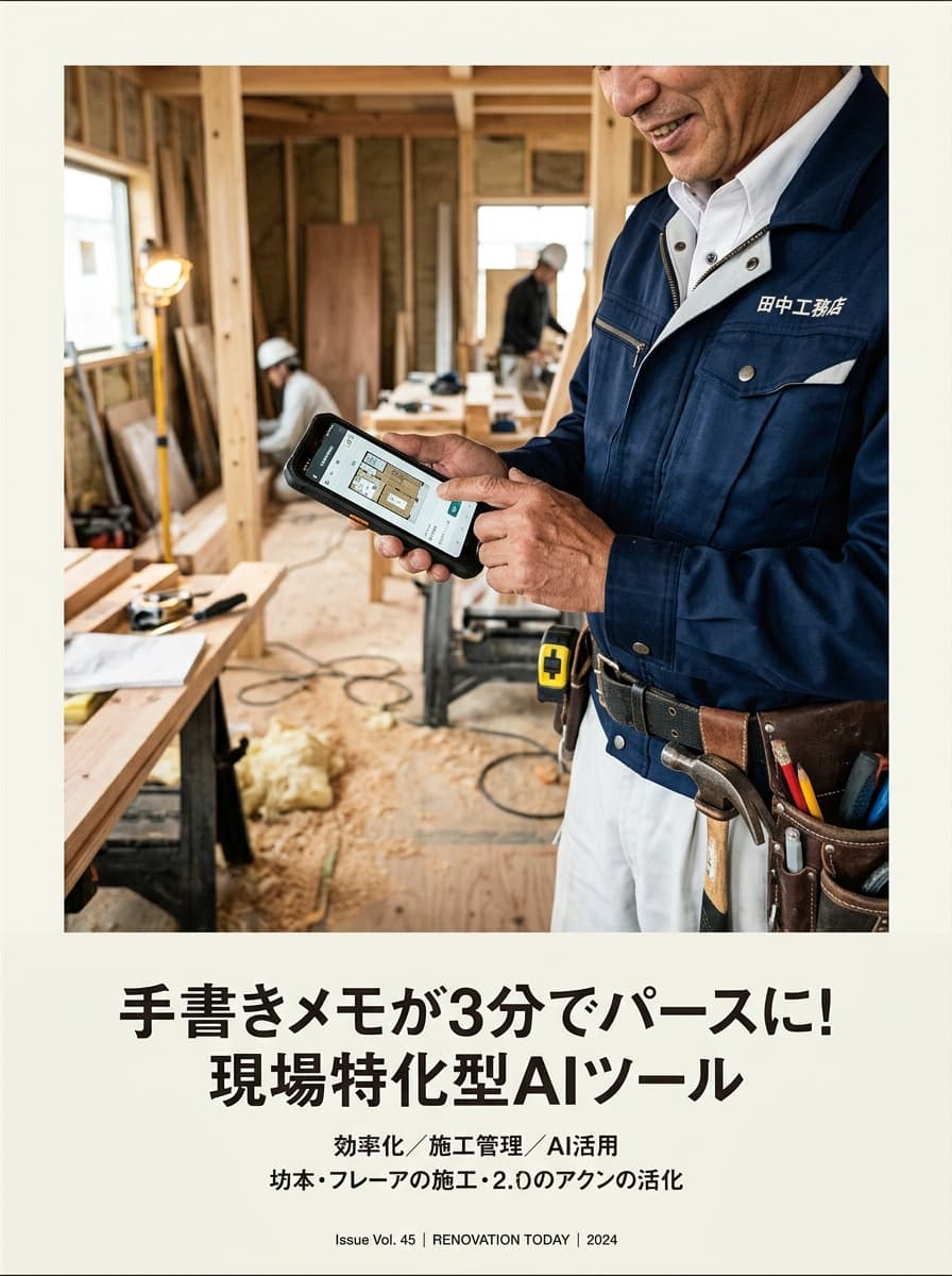 手書きメモが3分でパースに!現場特化型AIツール