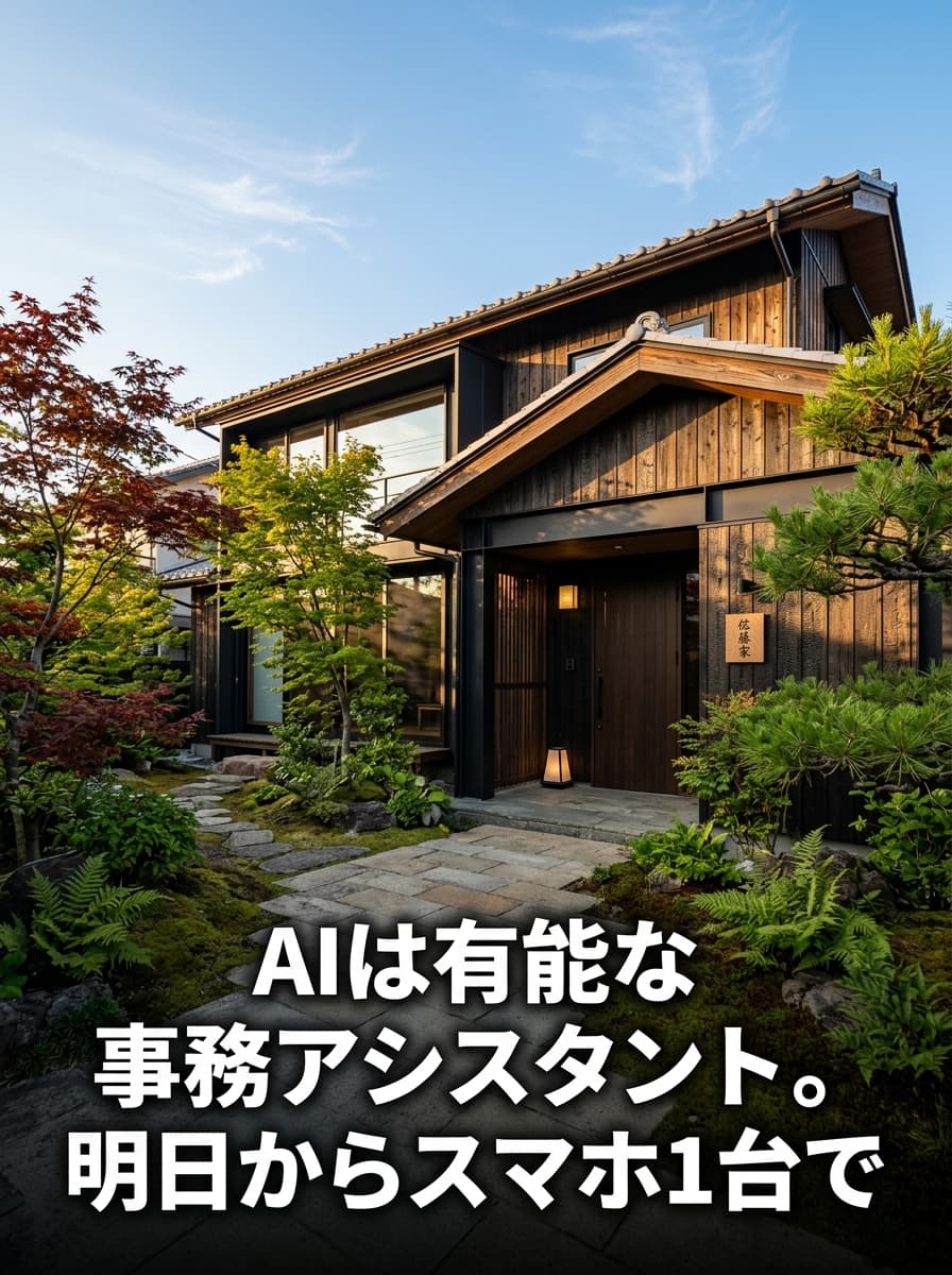 AIは有能な事務アシスタント。明日からスマホ1台で