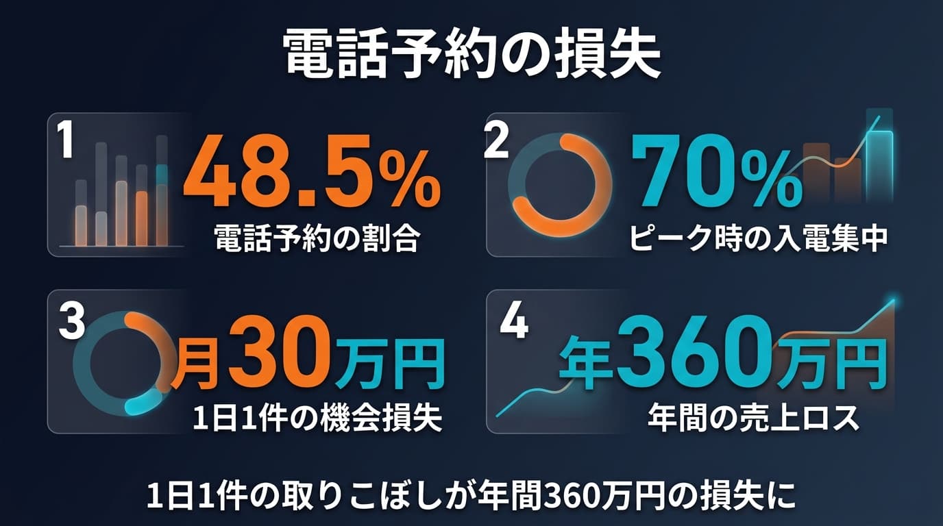 電話予約の損失