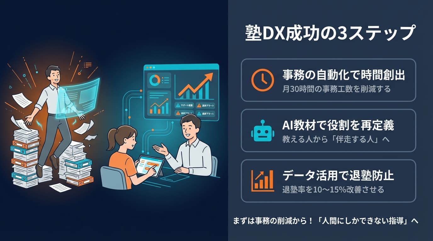 塾DX成功の3ステップ