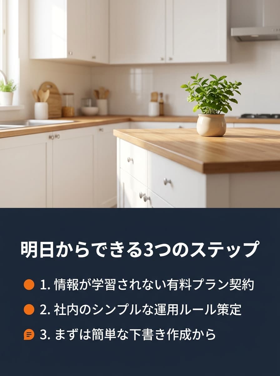 明日からできる3つのステップ
