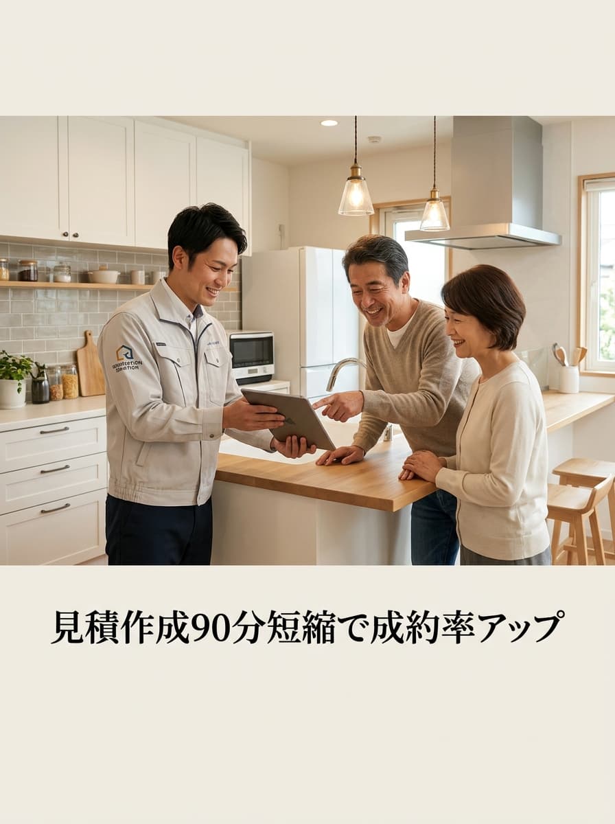 見積作成90分短縮で成約率アップ