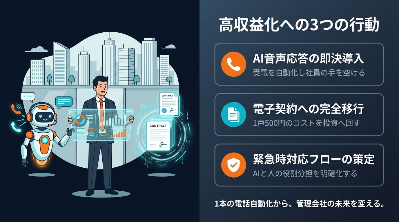 高収益化への3つの行動