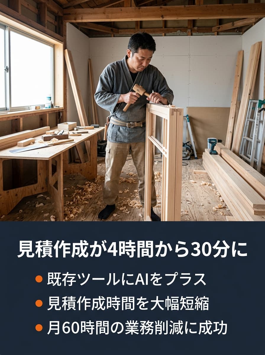 見積作成が4時間から30分に