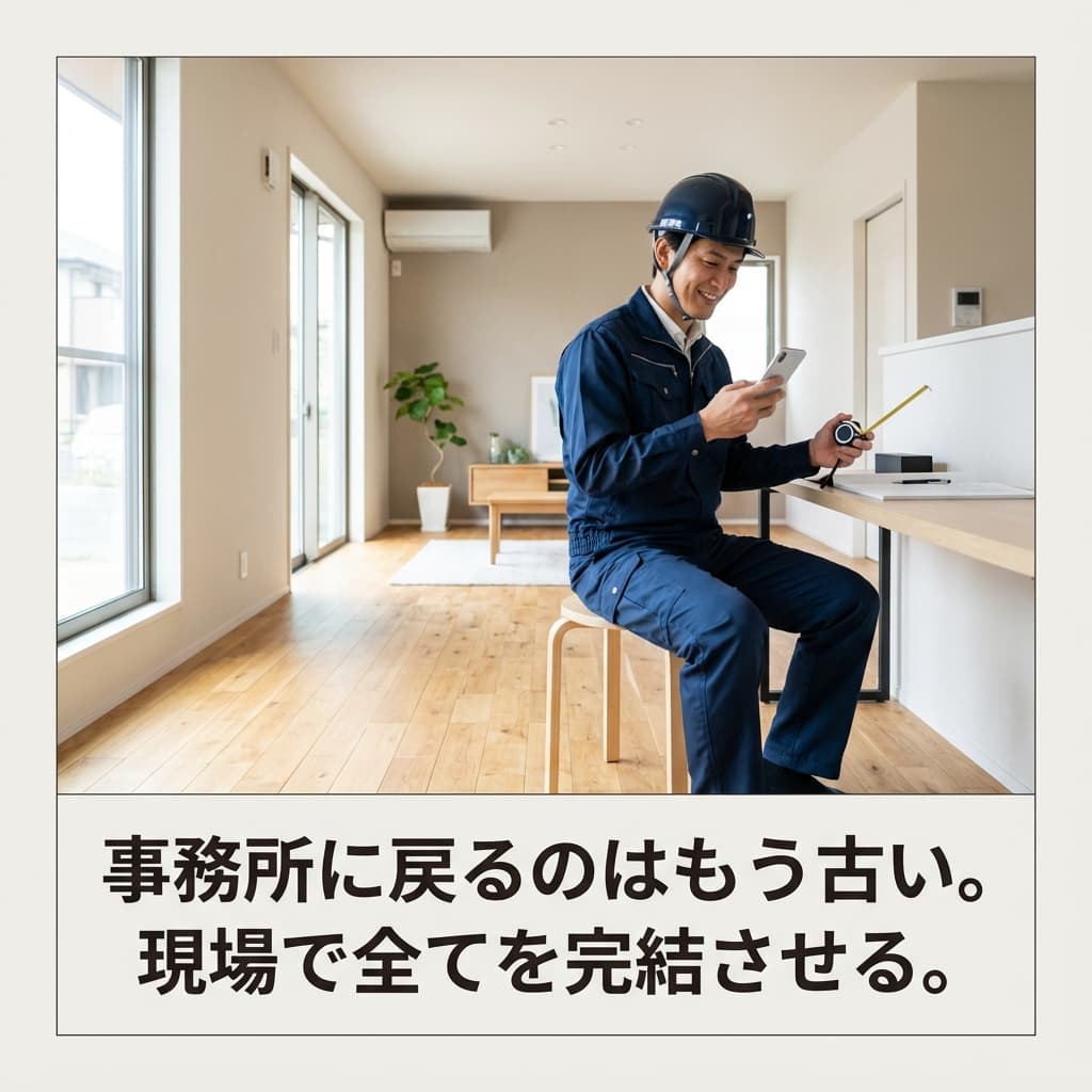 事務所に戻るのはもう古い。現場で全てを完結させる。