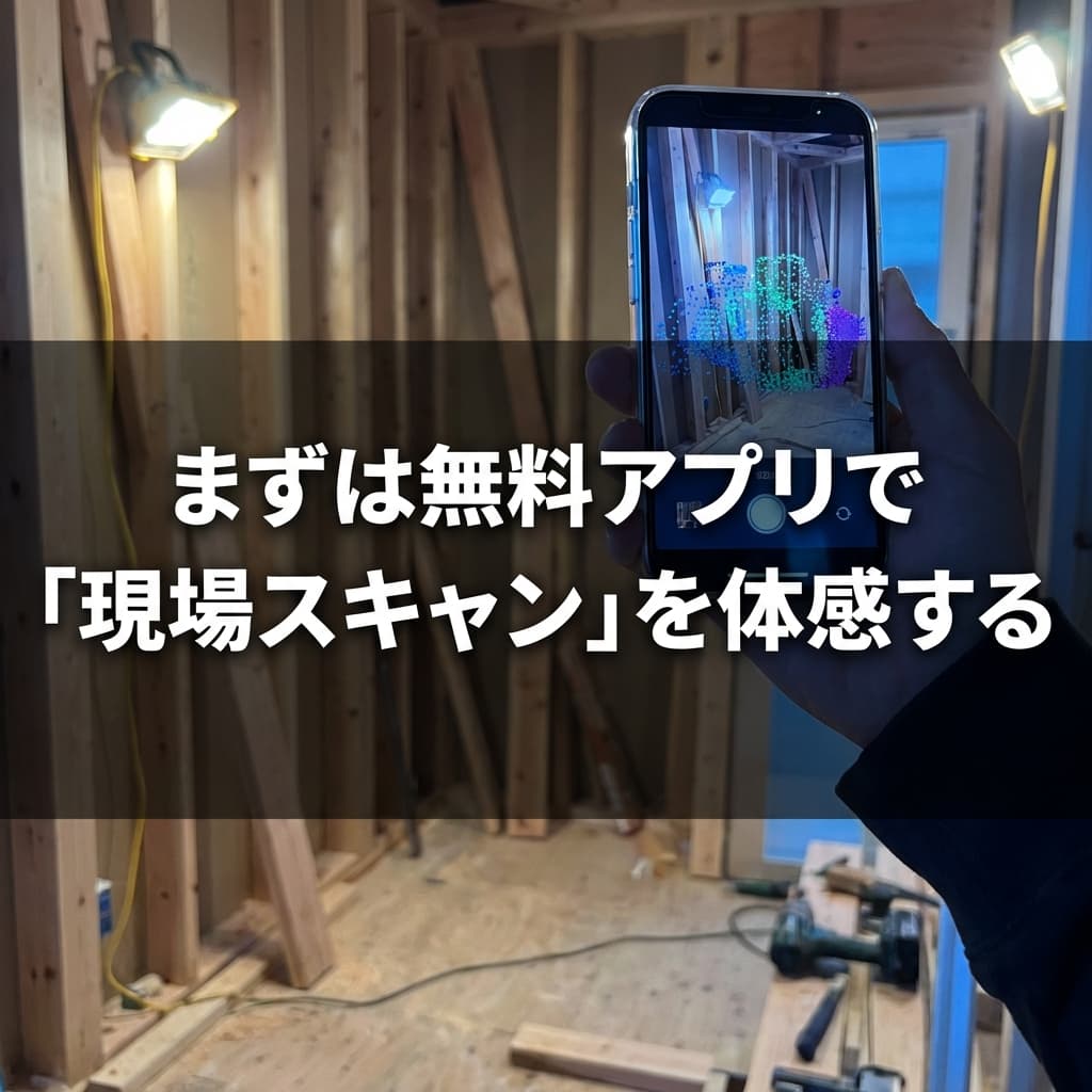 まずは無料アプリで「現場スキャン」を体感する