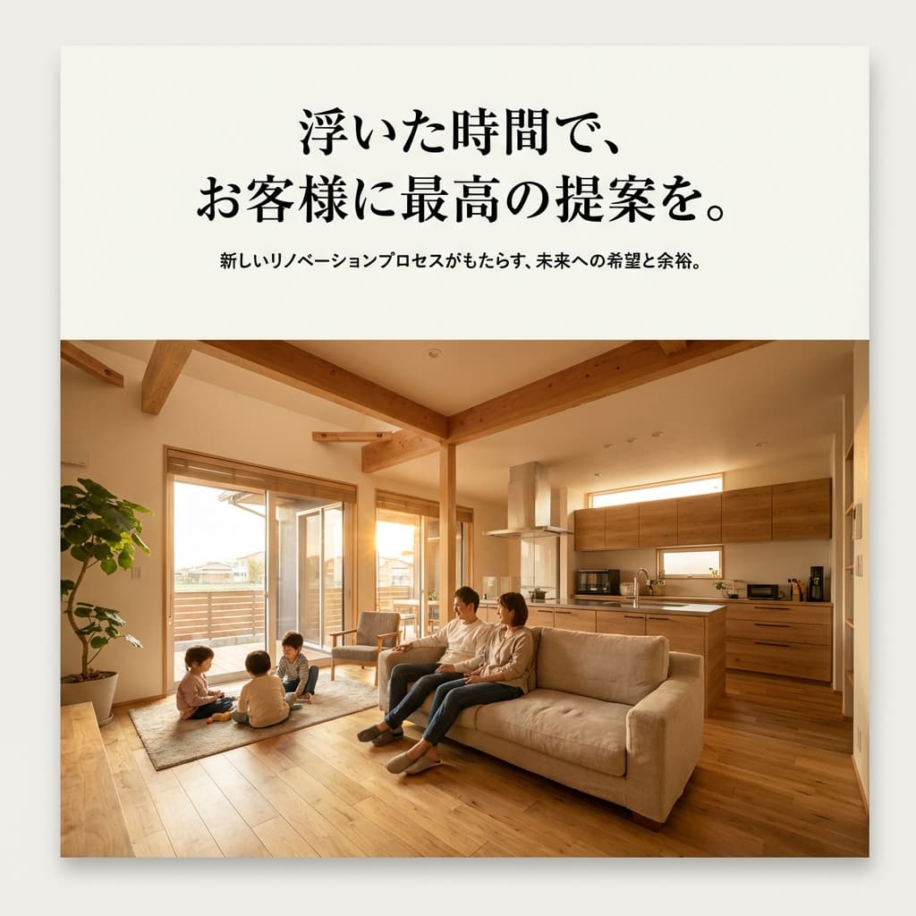 浮いた時間で、お客様に最高の提案を。