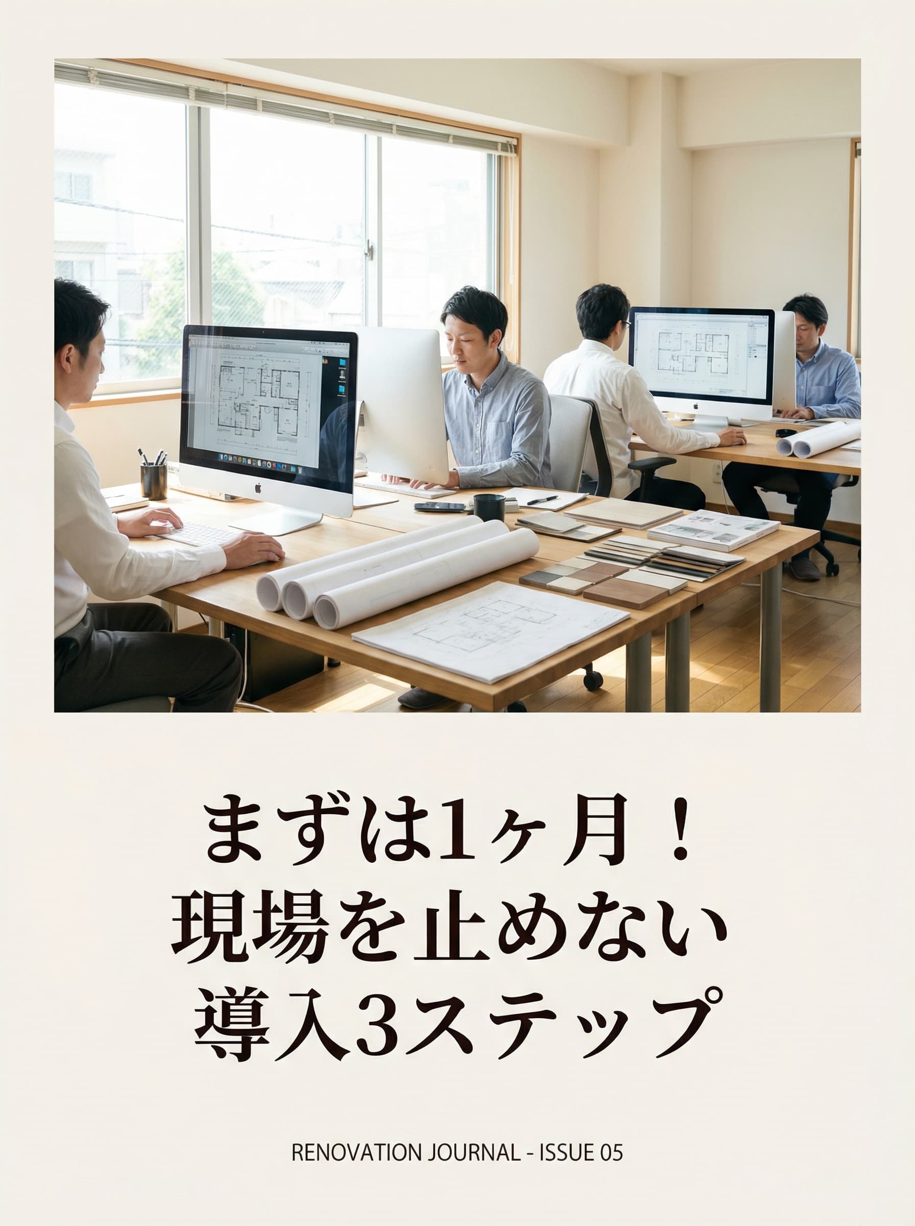 まずは1ヶ月!現場を止めない導入3ステップ