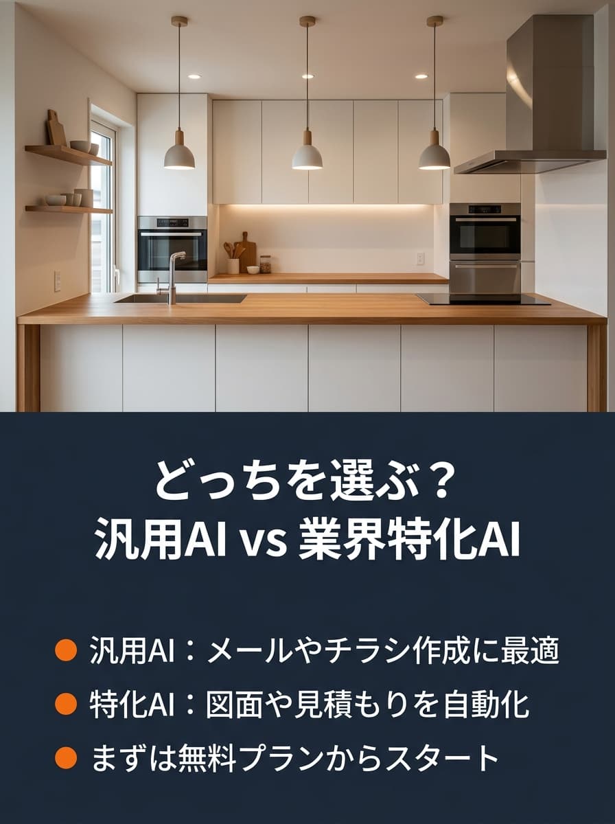 どっちを選ぶ?汎用AI vs 業界特化AI