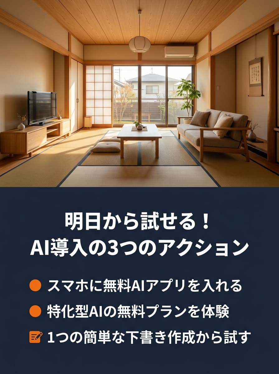 明日から試せる!AI導入の3つのアクション