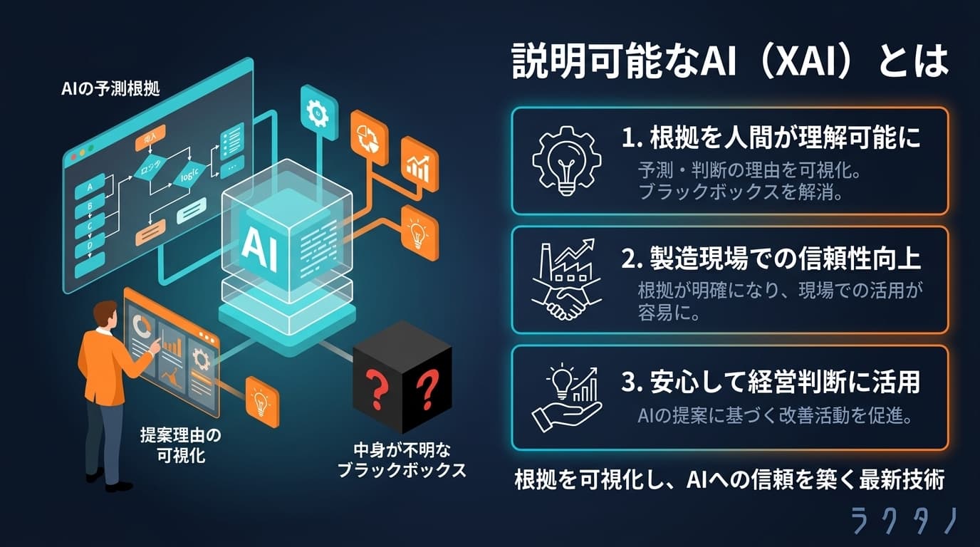 Explainable AI(説明可能なAI(XAI))の図解
