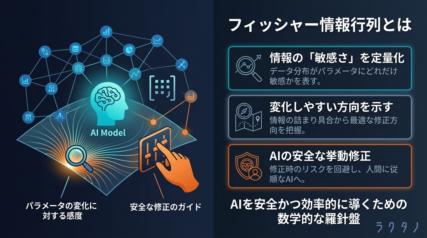 Fisher Information Matrix（フィッシャー情報行列）とは | AI用語集 | 株式会社ラクタノ