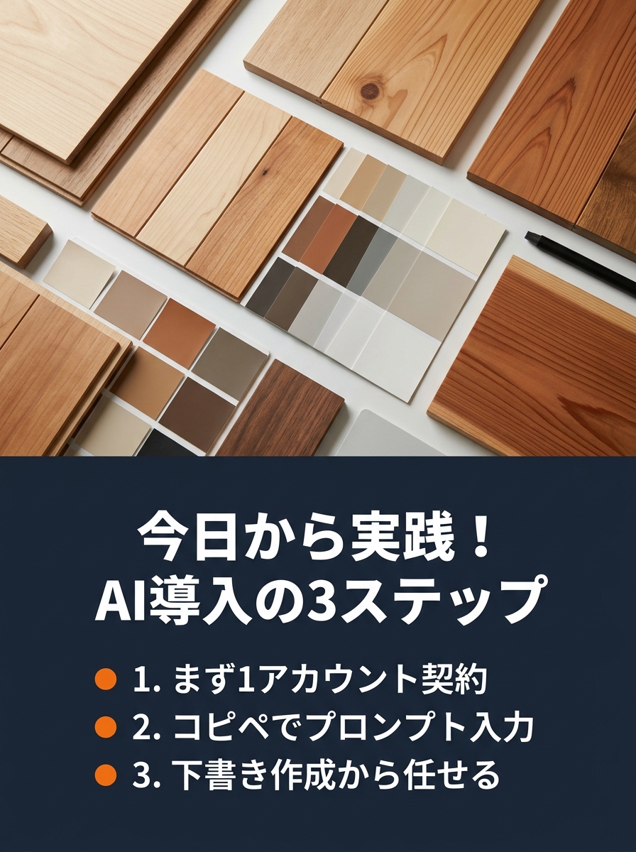 今日から実践!
AI導入の3ステップ