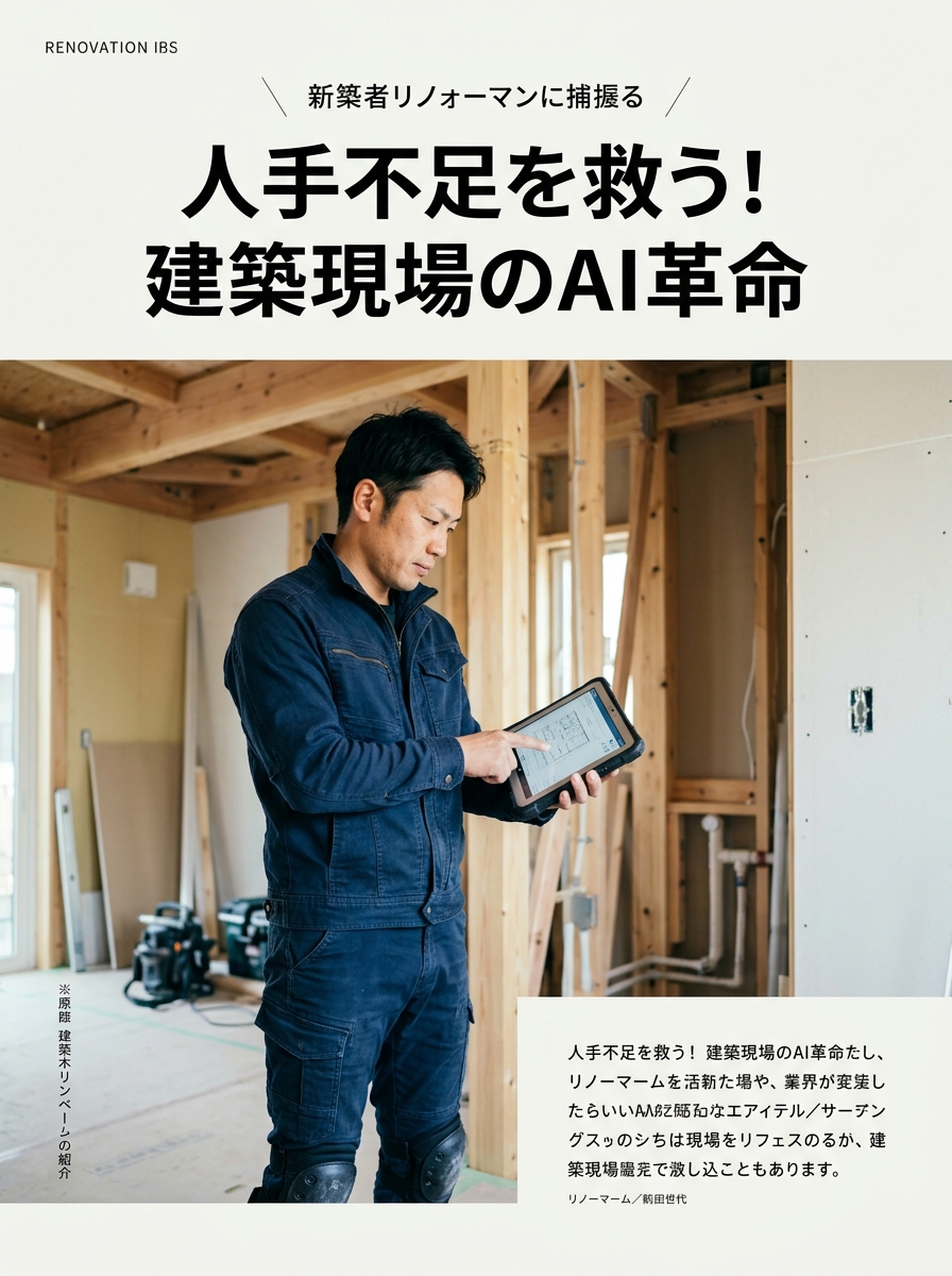 人手不足を救う!
建築現場のAI革命