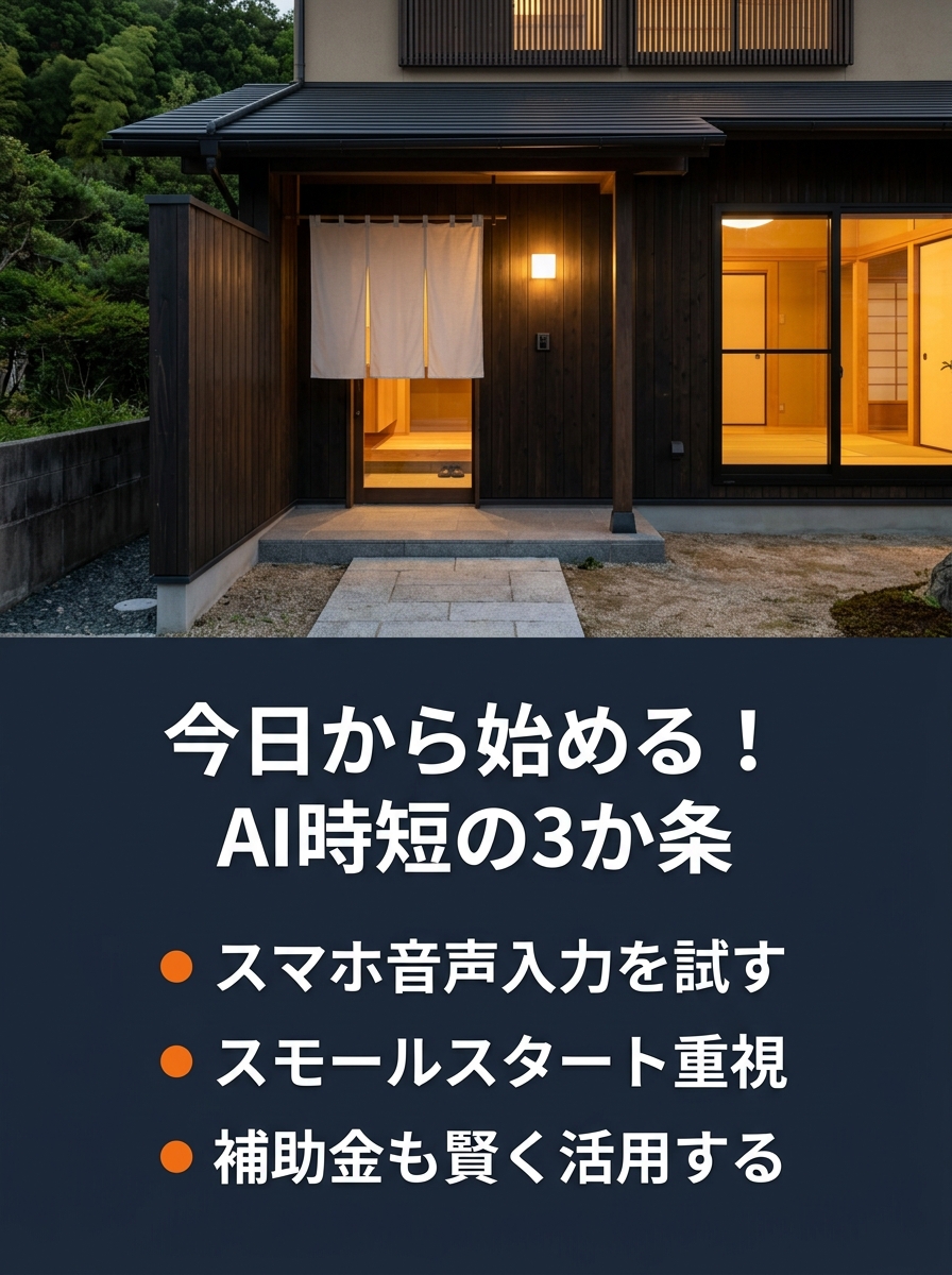 今日から始める!
AI時短の3か条